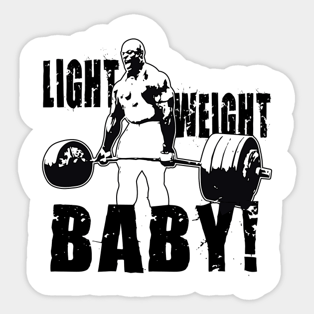 Light Weight Baby Ronnie Coleman Sticker by Visionary Canvas